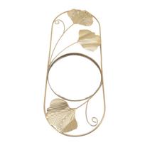 Metal Leaf Wall Mirror Fade Resistant Artistic Modern Decorative Mirror for Bedroom Living Room Office