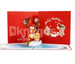 3D iššokantis Kalėdinis atvirukas  „Reindeer“