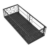 Balkono gėlių stovas Kabinamas gėlių vazono laikiklis Kabinamas kaltojo ketaus tvora Vidaus palangė Sukulentų lentyna Tinka Suitable for 6.5cm Railings