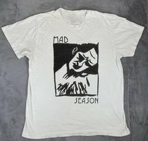 Vintažiniai Mad Season Grupės Unisex Marškinėliai Trumpomis Rankovėmis, dydis S-4XL XL
