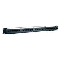 Komutacinė panelė 19\" 1U UTP Cat6 LK-5005-Cat6 (24 prievadai, su kabelių laikikliu, 483x44x95 mm)