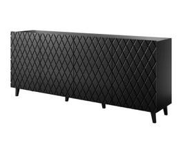ASTI komoda 200x42x82 juoda matinė