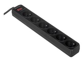 CyberPower Tracer III B0620SC0-FR apsaugos įtaisas su 6 AC lizdais 200 - 250 V 1.8 m Juodas