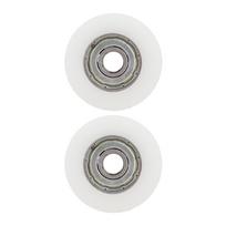 30 mm skersmens Elite šiltnamio durų ratukų atsarginis rinkinys juoda