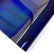 Anglies pluošto vinilinė plėvelė Blizgi mėlyna PVC apdailos plėvelė Anti Scratch Interjero apdailos dalys Stabilumo dalys Automobilių aksesuarams 10cmx150cm