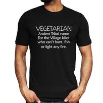 Vegetaras yra Kaimo Kvailio Juokdarys Marškinėliai Juokingi Anti-Vegetariški Sarkastiški Veganai S