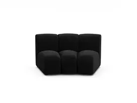 Velvet Modul sofa be porankių, Lupine, 1 sėdynė, 154x95x70, juoda