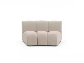Velvet Modul sulankstoma sofa be porankių, Lupine, 1 sėdynė, 154x95x70, smėlio spalvos