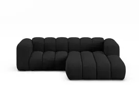 Modulinė kampinė sofa - dešinė, Lupine, 3 sėdimos vietos, 230x177x70, juoda
