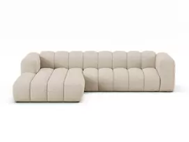 Modulinė kampinė sofa - kairė, Lupine, 4 sėdimos vietos, 290x177x70, smėlio spalvos