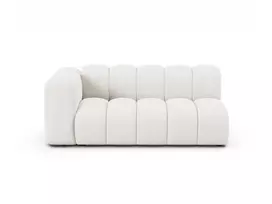 Kairinė modulinė sofa, Lupine, 3 vietų, 175x95x70, balta