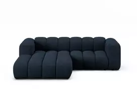 Modulinė kampinė sofa - kairė, Lupine, 3 vietų, 230x177x70, tamsiai mėlyna