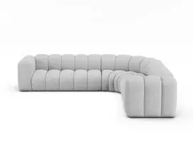 Modulinė u formos kampinė sofa, Lupine, 5 vietų, 309x309x70, šviesiai pilka