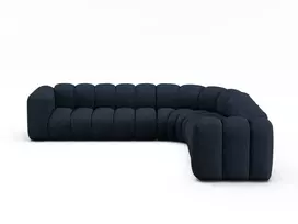 Modulinė u formos kampinė sofa, Lupine, 5 sėdimos vietos, 309x309x70, tamsiai mėlyna