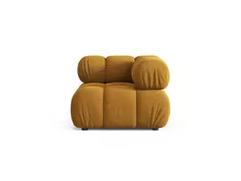 Velvet modulinės sofos dalis, Bellis, 1 sėdynė, 94x94x70, geltonas