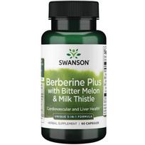 Berberine Plus with Bitter Melon & Milk Thistle - N60 - Berberinas su karčiąja melione ir margainiu - Swanson