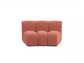 Velvet Modul sofa be porankių, Lupine, 1 sėdynė, 154x95x70, Koralų spalvos