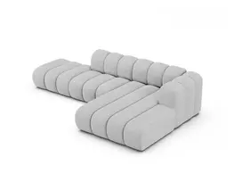 Modulinė dešininio atvarto kampinė sofa, Lupine, 5 sėdimos vietos, 299x177x70, šviesiai pilka