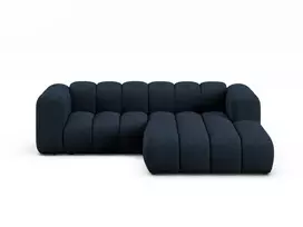 Modulinė kampinė sofa - dešinė, Lupine, 3 vietų, 230x177x70, tamsiai mėlyna