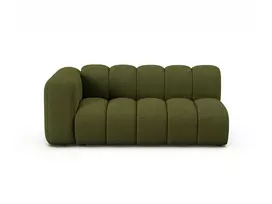 Kairinė modulinė sofa, Lupine, 3 vietų, 175x95x70, tamsiai alyvuogių žalia