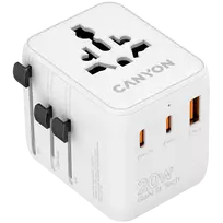 Travel Adapter OnTour 20 EU/UK/US/AUS 20W , White