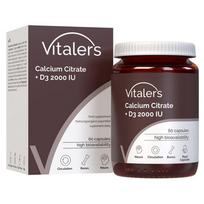 Vitaler's Kalcio citratas 1200 mg + vitaminas D3 2000 TV – 60 kapsulių