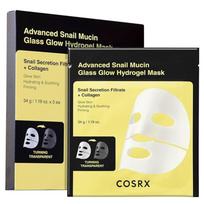 COSRX Pažangi sraigių mucino „Glass Glow“ hidrogelio kaukė – 3 vnt.