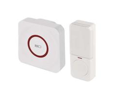 Belaidis kištukinis durų skambutis GoSmart 230V + 1xCR2032 baltas Wi-Fi