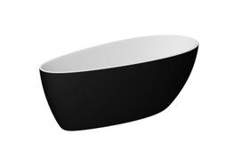 Vonia Besco Goya A-Line Black&White Matt, 160 x 73 cm (sifono su persipylimu dangtelis aukso spalvos)