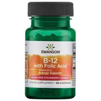 Swanson Vitaminas B12 500 mcg Kramtomasis, St RAW uogų - 60 pastilių