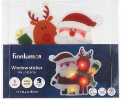 Langų lipdukai FINNLUMOR Santa Claus and Reindeer, nuimami