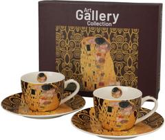 Espreso puodeliai The Kiss Brown by Klimt, 110 ml, 2 vnt.