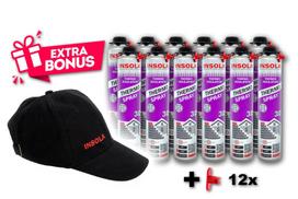 Rinkinys Purškiama termoizoliacija INSOLA Thermo Spray 3D, 850 ml (12 vnt.) + Insola kepurė dovanu