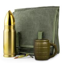 Karinės tematikos dovanų rinkinys "Bullet & Grenade"