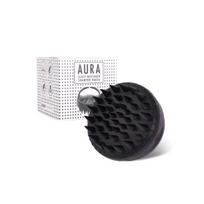 SISTER YOUNG Aura Shampoo Brush Black - juodas galvos masažo/plovimo šepetėlis