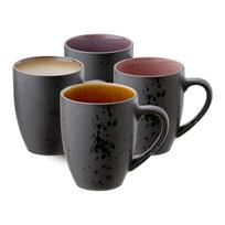 Juodos spalvos iš keramikos puodeliai 4 vnt. 300 ml Gastro Black/Mix – Bitz
