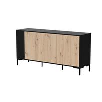 Cama MERCI komoda 151 x 40 x 74 cm juoda/amata ąžuolas
