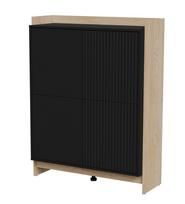 Cama PORTO komoda 100x38x130 ąžuolo/juoda