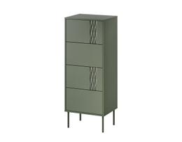 4S TRESSE komoda 50x40x125 matinė žalia