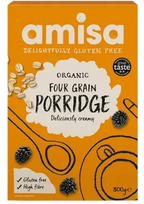 AMISA 4 grūdų, be glitimo, ekologiška avižų košė, 300 g
