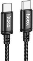 Cable USB C į USB C Hoco 3A 60W 2 m X89 juodas