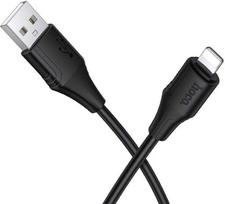 Silikoninis laidas USB A į Lightning Hoco 2,4A 1 m X124 juodas