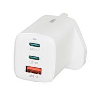 iBOX C-65 Baltas, GaN 65W universalus įkroviklis UK kištukas