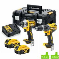 DCK2051P2T-QW DEWALT.COMBO 18V komplektas DCK2051P2T (DCD800+DCF850) 2x5.0Ah TSTAK
