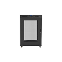 LANBERG 19" free-standing rack cabinet, 22U/800x1000 (flat pack) with mesh door | FF01-8022-23BL | Black