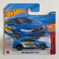 Hot Wheels Mainline Modeliukas 2018 Honda Civic Type R Blue Short Card (yra Sandėlyje)