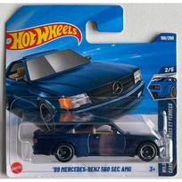 Hot Wheels Mainline Modeliukas 1989 Mercedes Benz 560 Sec AMG Blue Short Card (yra Sandėlyje)