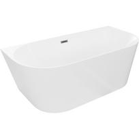 Mexen Oval Slim laisvai stovinti prie sienos 170 x 80 cm, balta, nutekėjimas ginklų pilkas šlifuotas - 52661708000-66