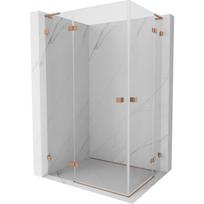 Mexen Lunar L Duo dvikryptis dušo kabinas durys kairė 115 x 100 cm, skaidrus, šlifuotas varis - 834L-115L-100P-65-00