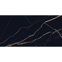 Mexen Fossil Black poliruotas rekt. G1, grindų ir sienų plytelė 120 x 60 cm, aukštas blizgesys - TL213-120-060-00